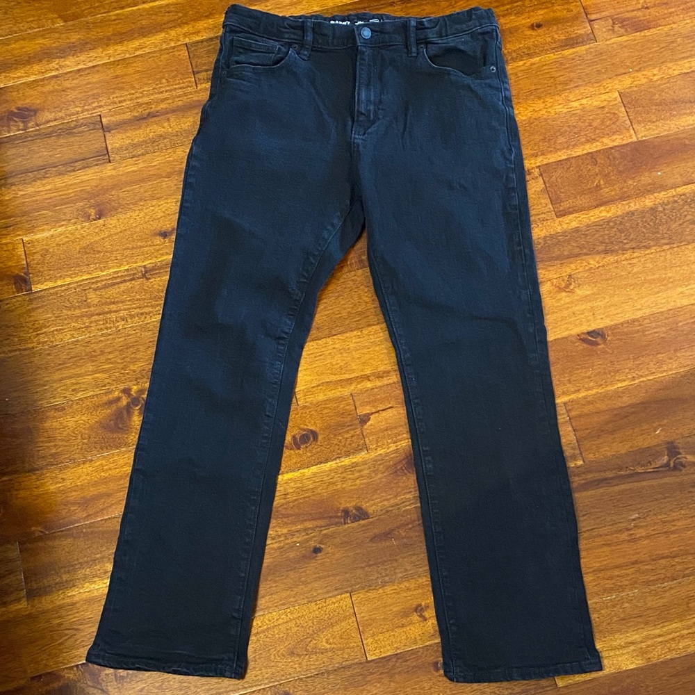 Teen Boy Size 18Plus Black Straight-Leg Jeans